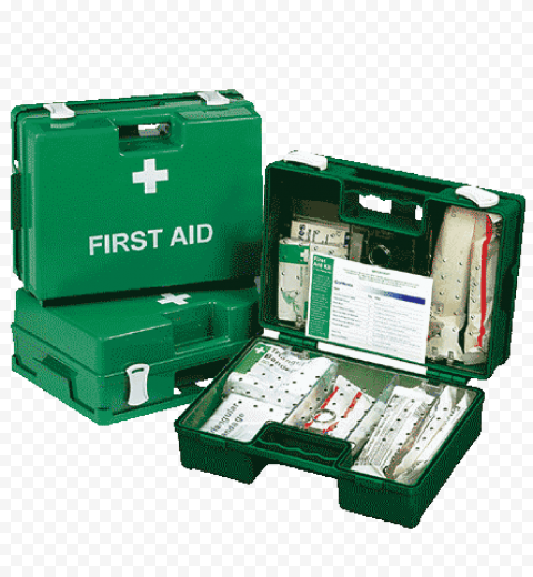 Group Of Green Plastic First Aid Kit Handbags