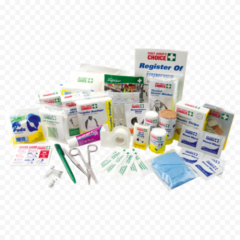 Group Of First Aid Medicine Emergency Supplies