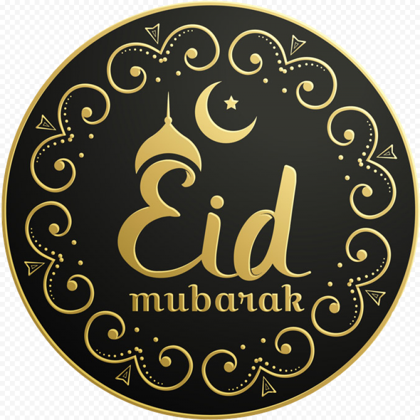 Black & Gold Creative Luxury Eid Mubarak Design