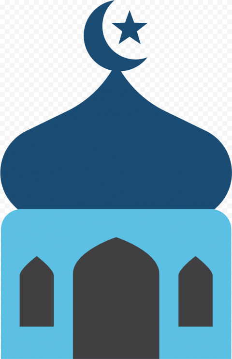 Vector Flat Islamic Mosque Dome Illustration Icon