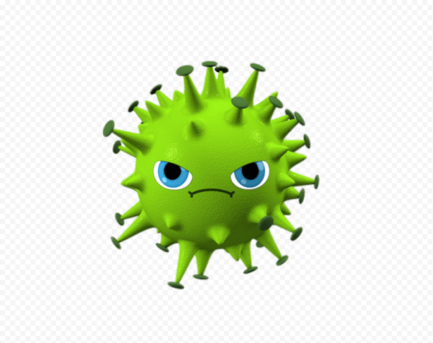 Coronavirus Cartoon Emoji Angry Face Illustration