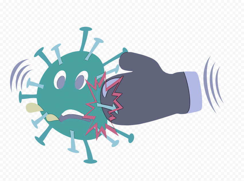 Fight Coronavirus Cartoon Icon Illustration Vector