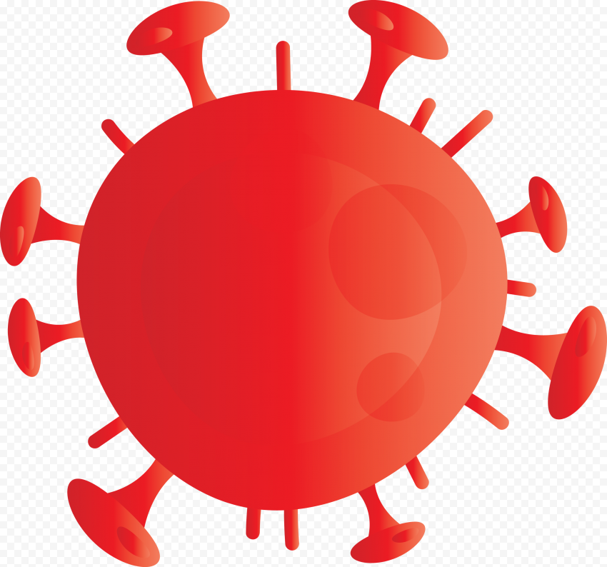 Red Shape Of Corona Covid Virus Germ Icon