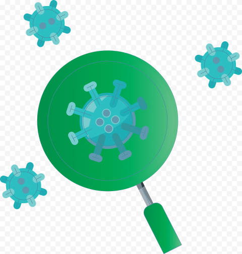 Magnifier Glass Virus Covid19 Icon Germs Vector