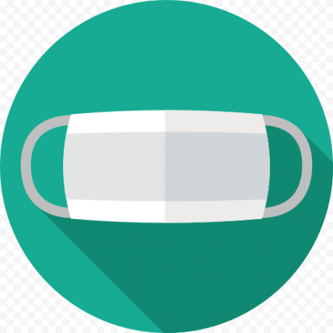 Round Flat Surgical Antivirus Doctor Mask Vector