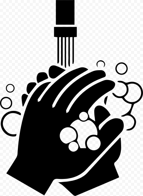 Black Hand Washing Cleaning Sanitizer Hygiene Icon