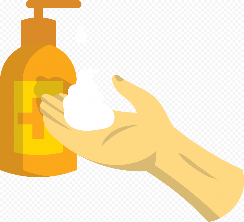 Hand Liquid Sanitizer Antibacterial Clipart Icon