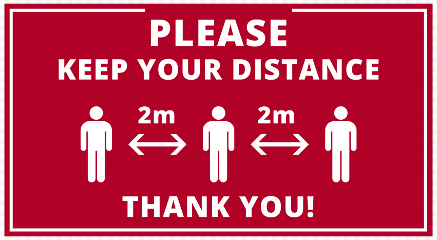 Please Keep Your Distance 2M Pandemic Free Signage