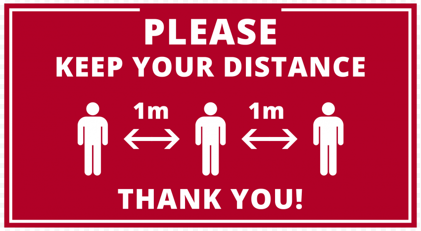 Please Keep Your Distance 1M Pandemic Free Signage