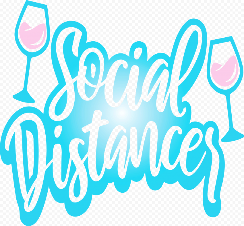 Turquoise Social Distance Logo Safety Icon Vector