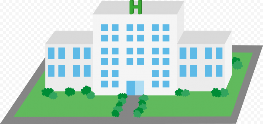 Flat 3D Icon Of Hospital Clinic Healthcare Center