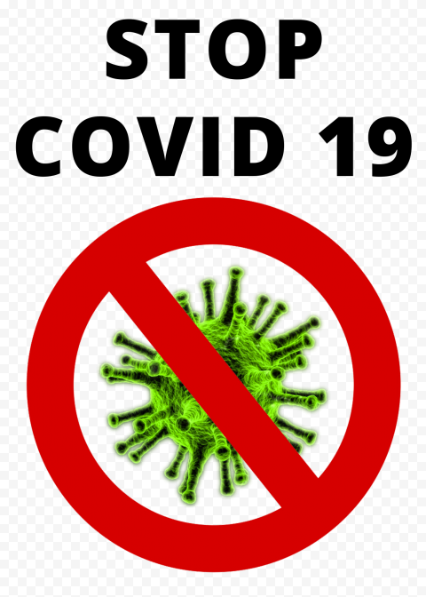 Stop Covid Coronavirus Fight Logo Icon Pandemic