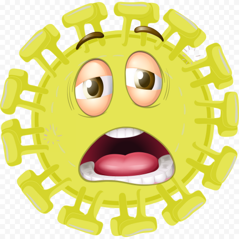 Yellow Clipart Face Coronavirus Shape Illustration