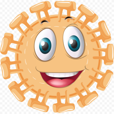 Animated Happy Emoticon Coronavirus Illustration