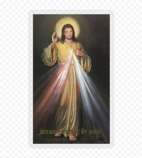Jesus I Trust In You Mercy Prayer Illustration