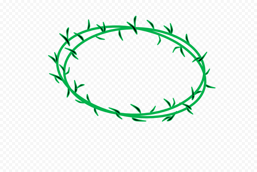 Green Crown Of Thorn Vines Christianity Icon