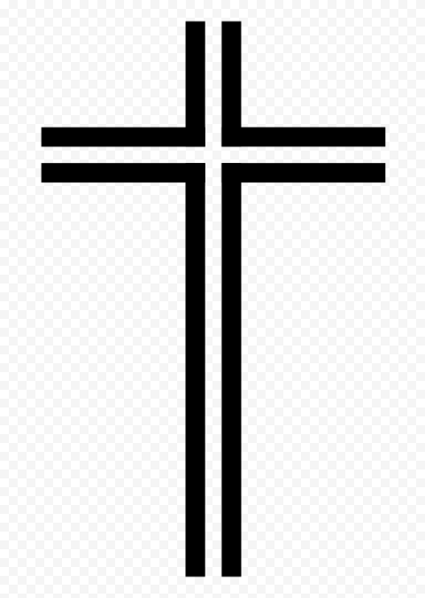 Simple Outline Cross Christianity Symbol Icon