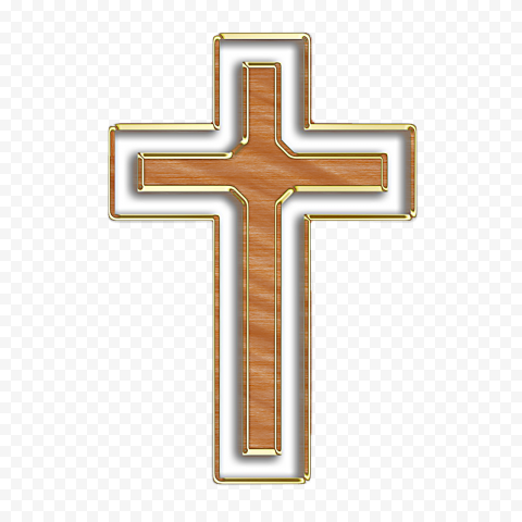 Modern Brown Cross Crucifix Christianity Catholic