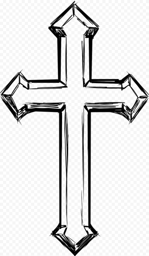 Hands Drawing Praying Pencil Christ Cross Icon