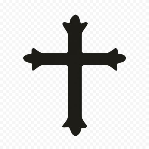 Christian Religious Cross Black Silhouette Icon