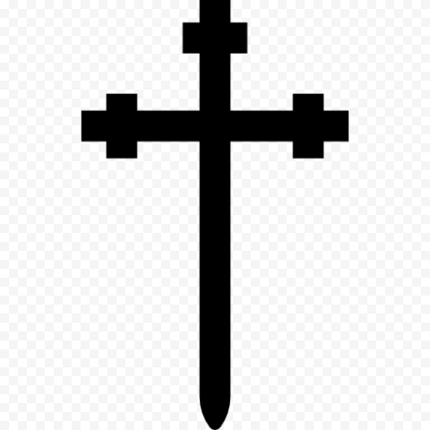 Christ Cross Black Silhouette Symbol Icon