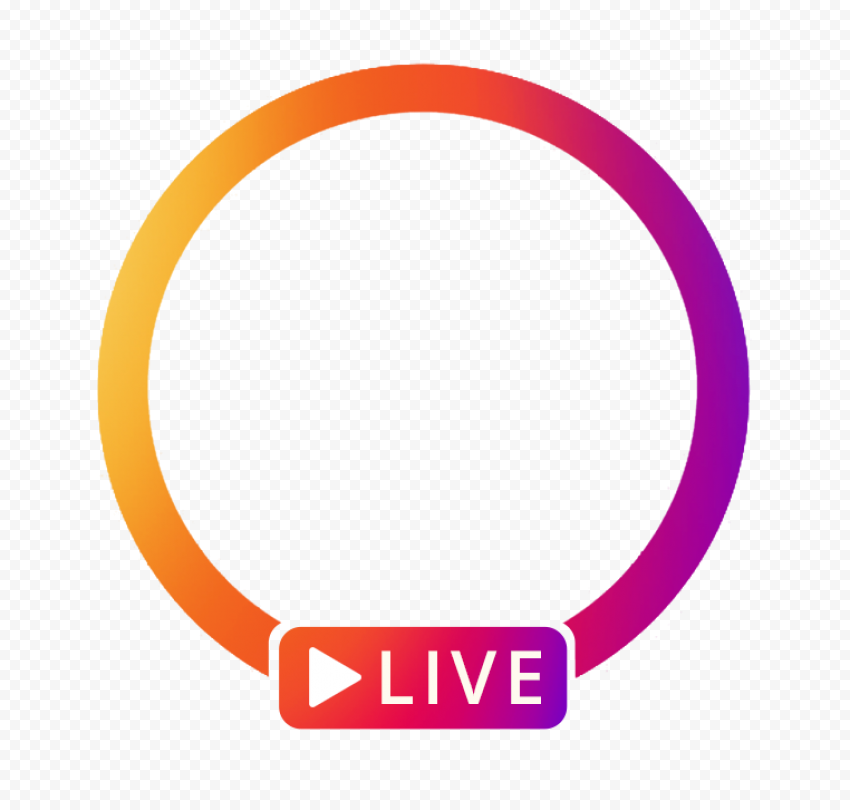 Live Instagram Circle Play Icon