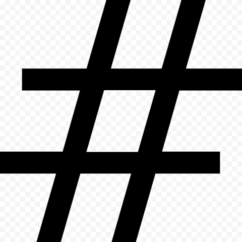 Black Hashtag # Social Media Icon