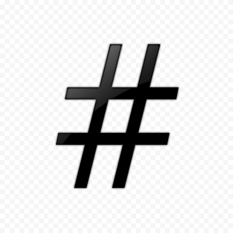 Social Media Black Hashtag # Computer Icon
