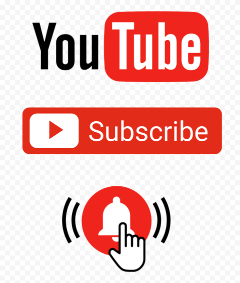 Youtube Logo And Subscribe Bell Buttons