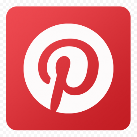 Square Pinterest Button Logo Social Media