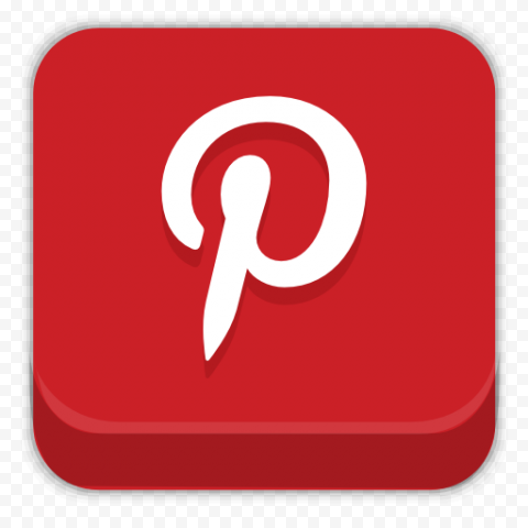 Red Button Trademark Pinterest App Icon Logo