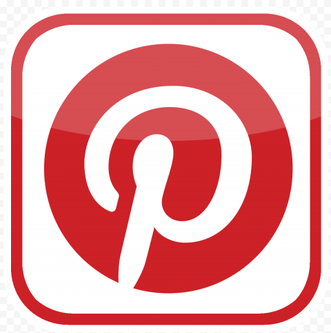 Square Red And White Pinterest App Icon