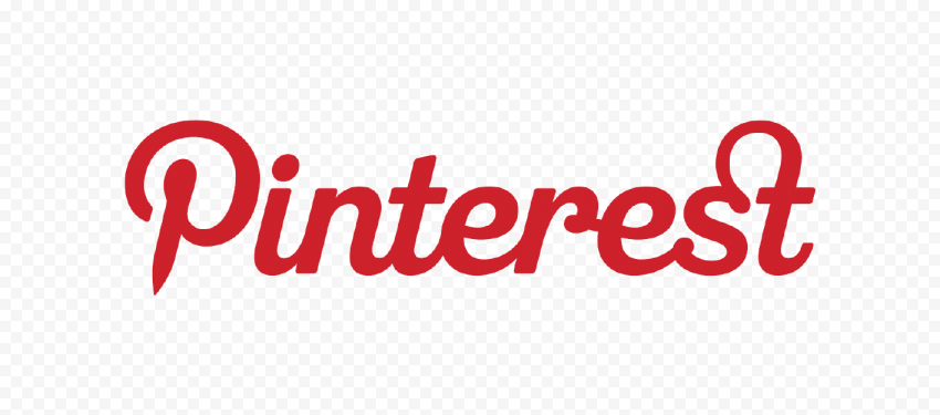 Red Trademark Pinterest Brand Text Logo Vector