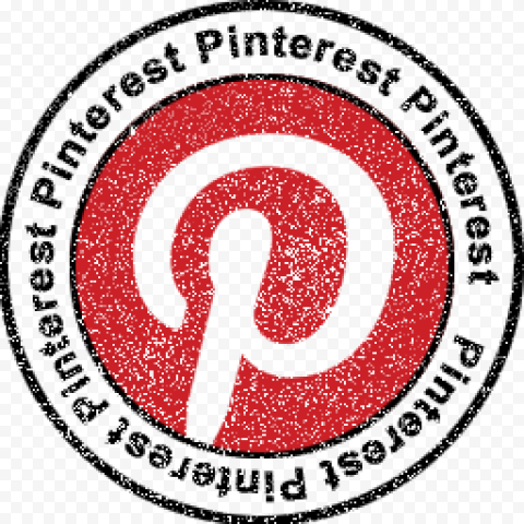 Pinterest Round Stamp Icon
