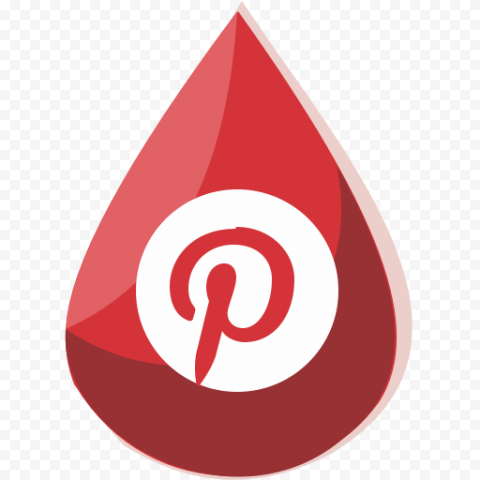 Pinterest Logo In Red Drop Form