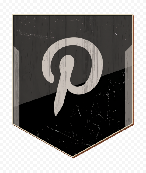 Black Vintage Style Ribbon Badge Pinterest Logo