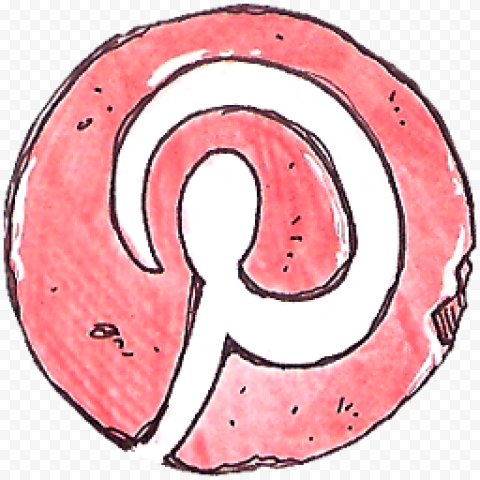 Handmade Drawing Round Pinterest Pink Logo