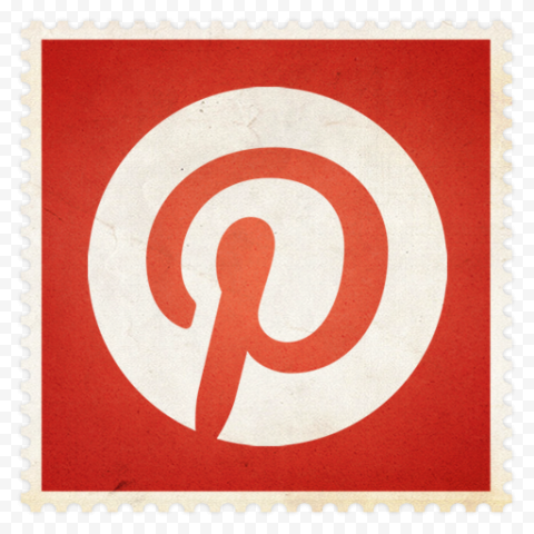 Vintage Stamp Pinterest Logo Icon
