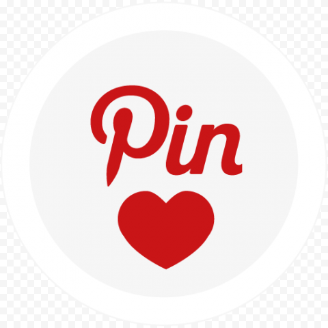 Love Pin Pinterest Round Icon