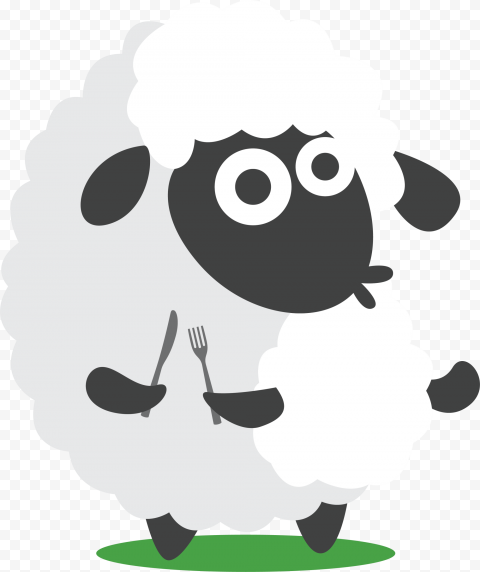 Cartoon Sheep Clipart Illustration