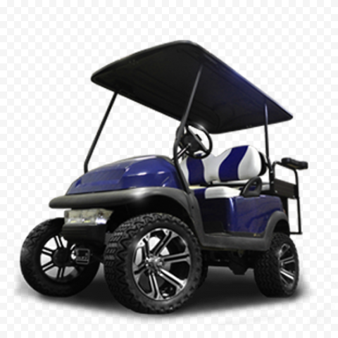 Blue Golf Buggy Cart Two Passengers