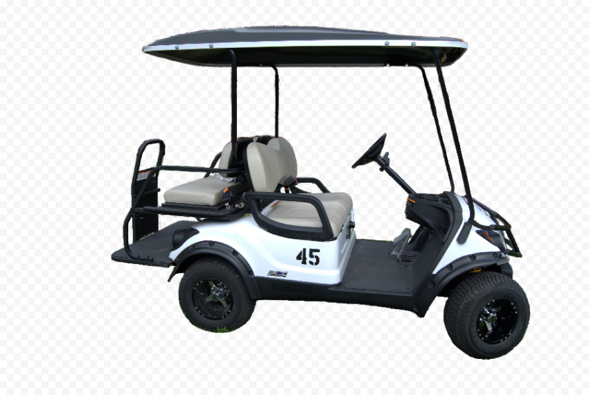 White Golf Buggy Cart Motor Vehicle