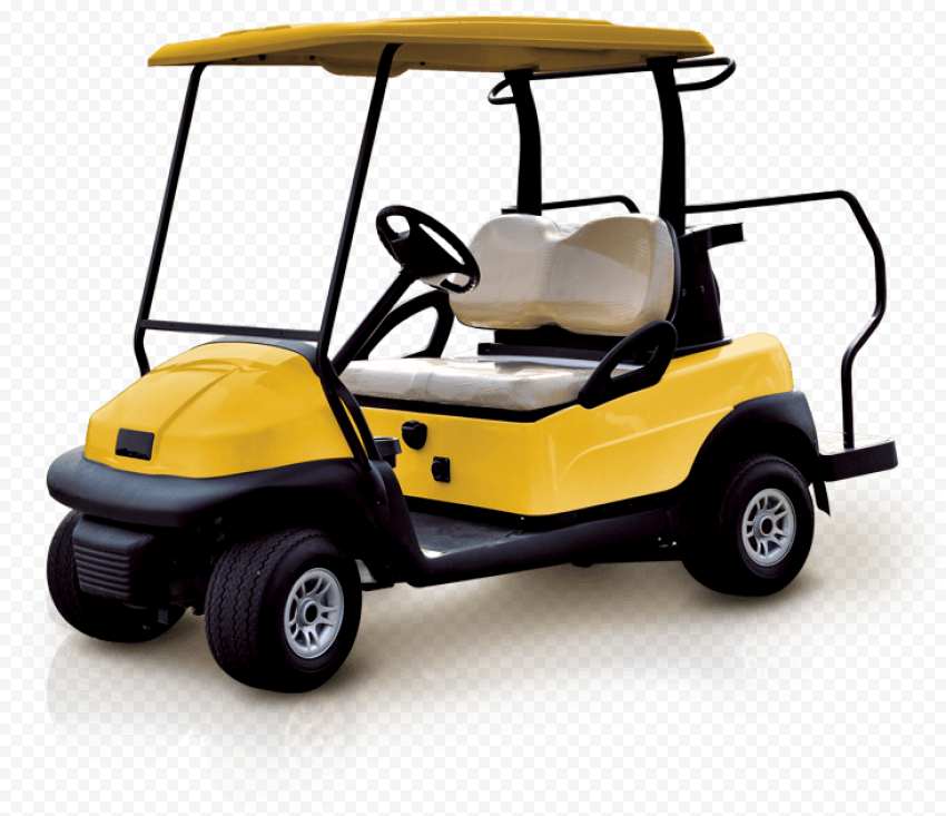 Yellow Electric Golf Buggy Cart