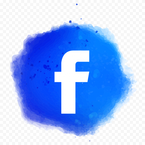 Blue Watercolor Effect Facebook Fb Icon