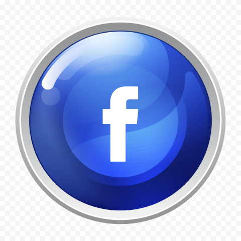 Round Facebook Logo Icon Button