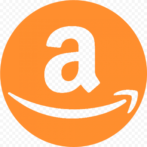 Round Orange Amazon Logo Icon Symbol