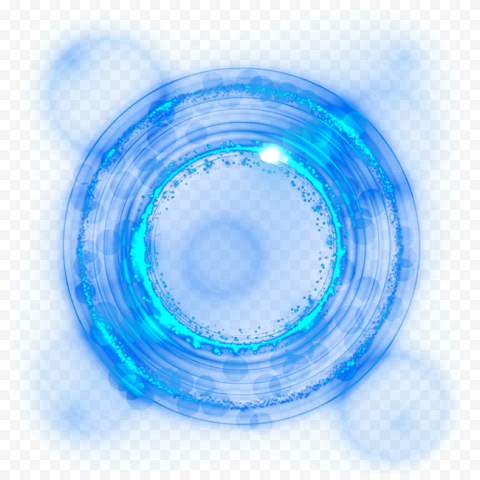 Blue Circle Round Glow Light Thumbnail Effect