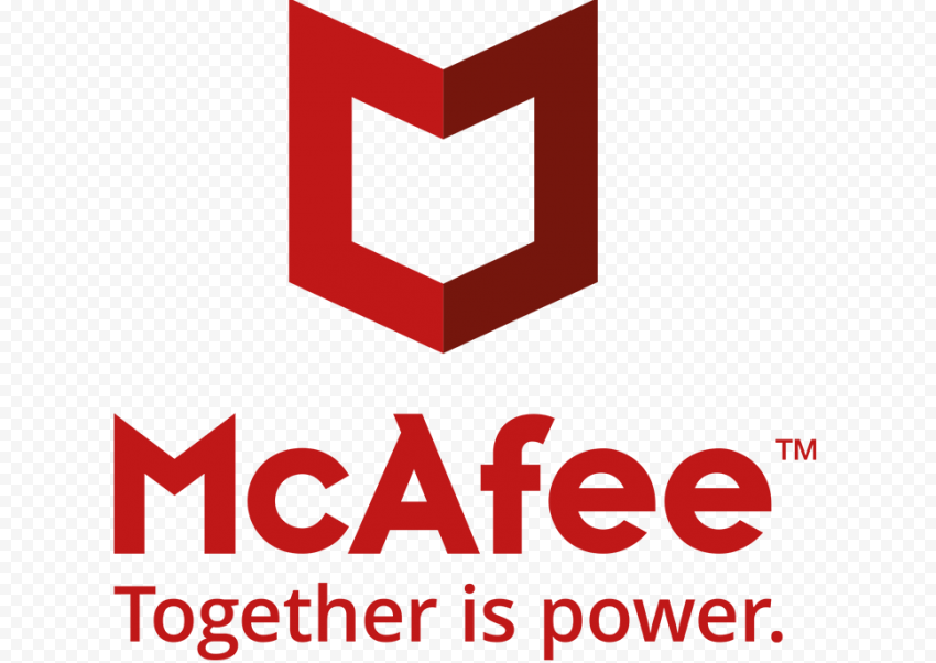 Red McAfee Logo Together Is Power Badge Security