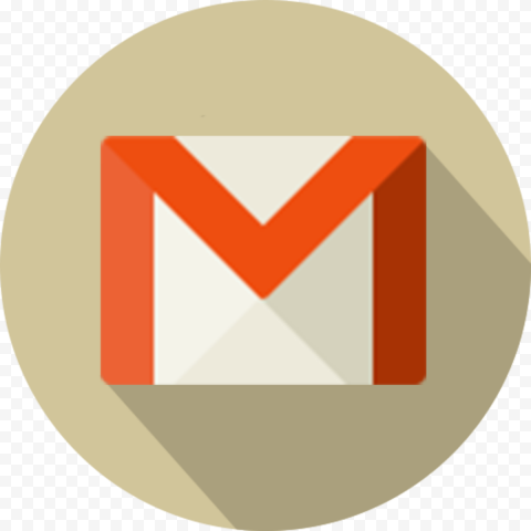 Round Flat Google Envelope Gmail Icon