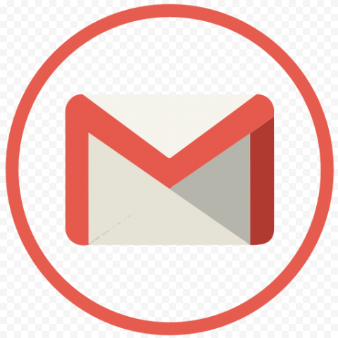 Flat Round Icon Contains Gmail Logo